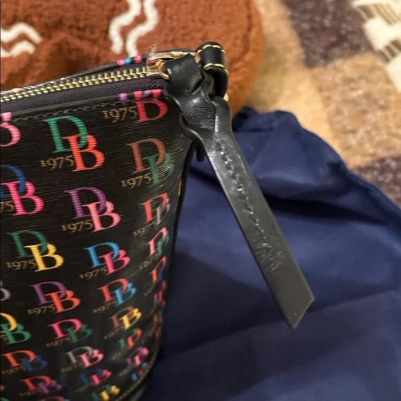 Dooney & Bourke Colorful Logo Black Tote - Picture 7 of 9